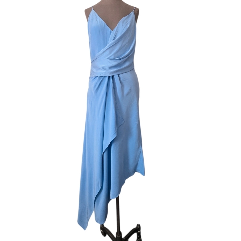 ACLER Lucas Silk Dress In Empire Blue Size 8 NWT